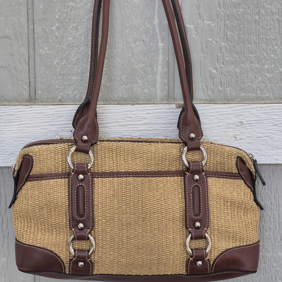 ETIENNE AIGNER Satchel Style Monaco Straw Collection Tote Handbag - Picture 2 of 15